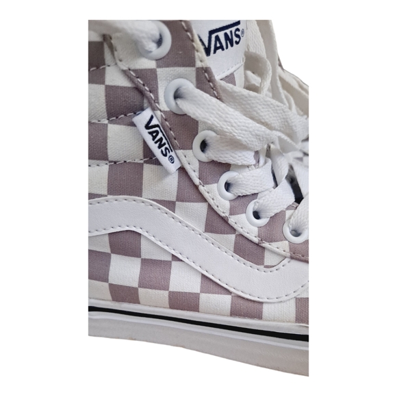 Vans women's sk8 high checkboard size 7 color mauve w - Picture 5 of 10